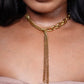 Glory Hardware Y Shaped Bold Link Gold Necklace