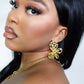 Giselle Hammered Butterfly Statement Earrings