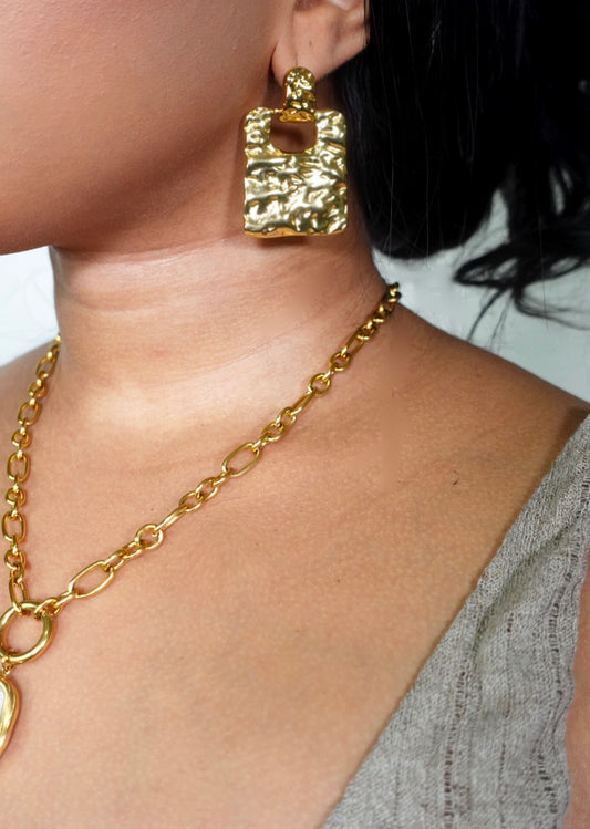Selma Hammered Dangle Earrings