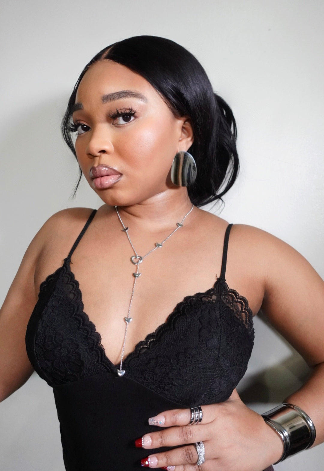 Adoma Lariat Open Locket Dainty Y Necklace