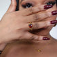 Ruby Red Cubic Zirconia Signet Ring