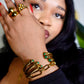 Liberté Twisted Pavé Malachite Bangle Bracelet