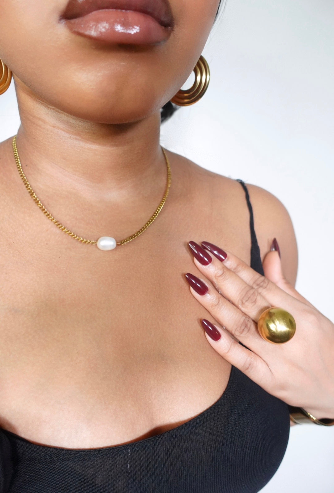 Aries Pearl Cuban Link Necklace