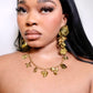 Sapphire Gold Charm Statement Necklace