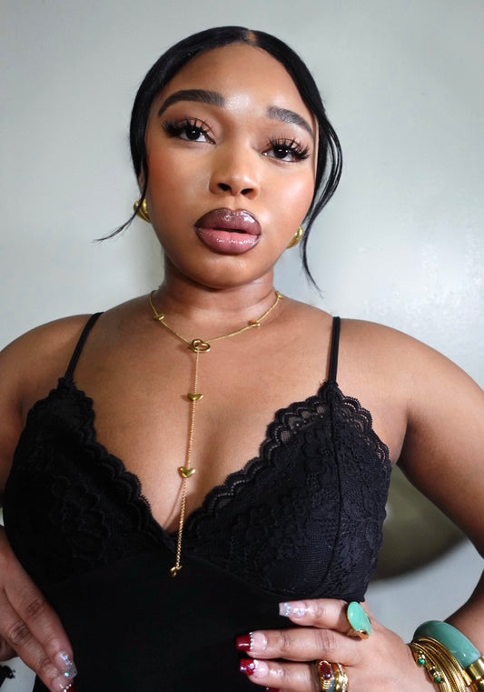 Adoma 18K GoldFilled Lariat Open Locket Dainty Y Necklace