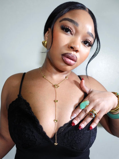 Adoma 18K GoldFilled Lariat Open Locket Dainty Y Necklace