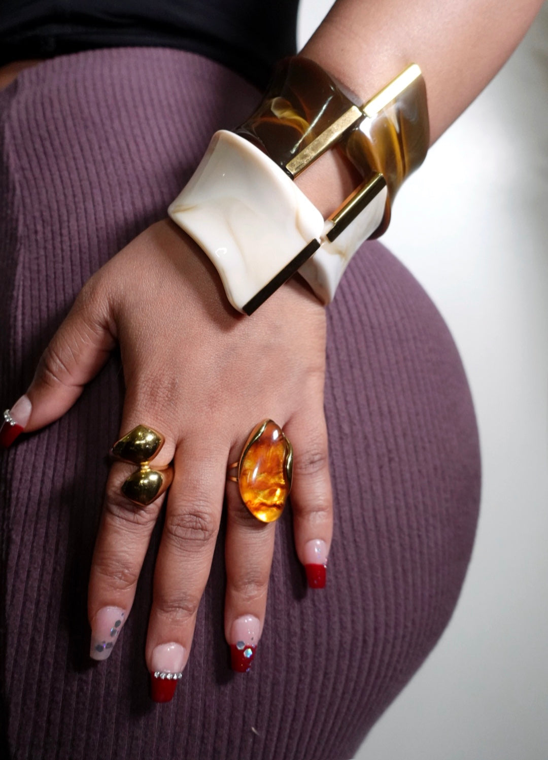 Kenya Acetic Multi Color Resin Statement Bangle