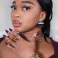 Gloria Striped Curved Statement Earrings
