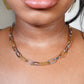 Stephy Mixed Metal Paperclip Necklace