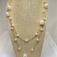 Celeste Shell Pearl Long Danity Necklace