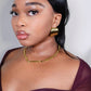 Gloria Striped Curved Statement Earrings