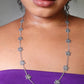 Jolie 17 Hibicus Floret Long Necklace 18K Gold Filled Tarnish Free Jewelry
