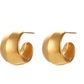 Marie Chunky Hollow Out Hoop Earrings