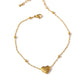 Belle Ami Heart Beaded Dainty Anklet