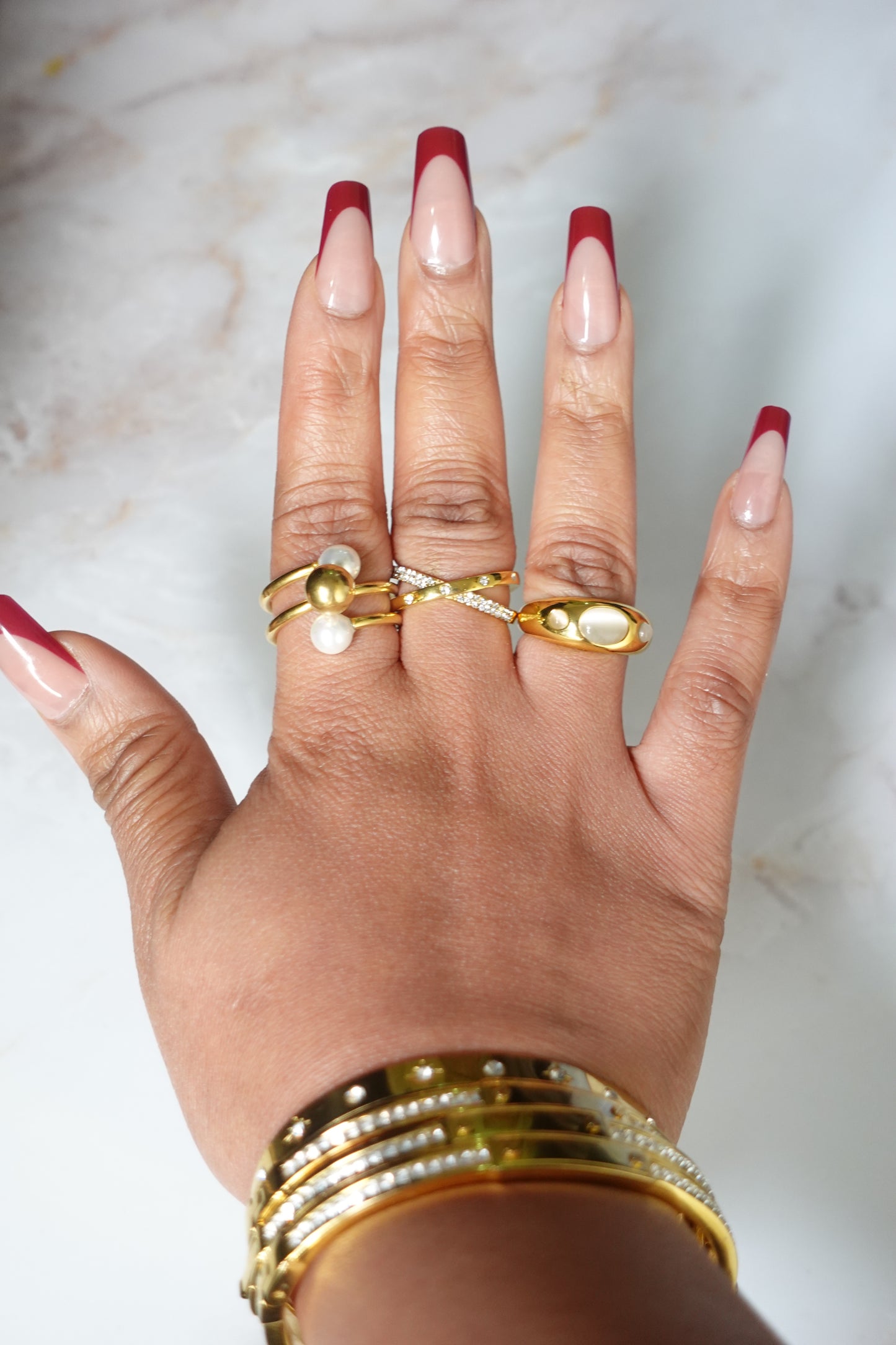 Luxe Shell Pearl Ring