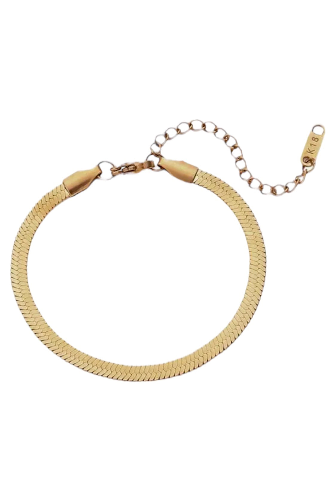 Evie Gold Herringbone Snake Bracelet
